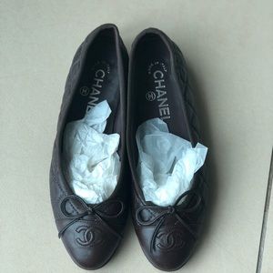 Brown Chanel Ballerina flats
